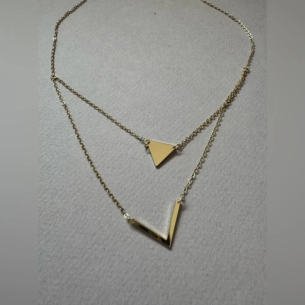 Gold Double Layer Necklace N1128